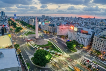 Obelisk view in Buenos Aires, Latin America tour
