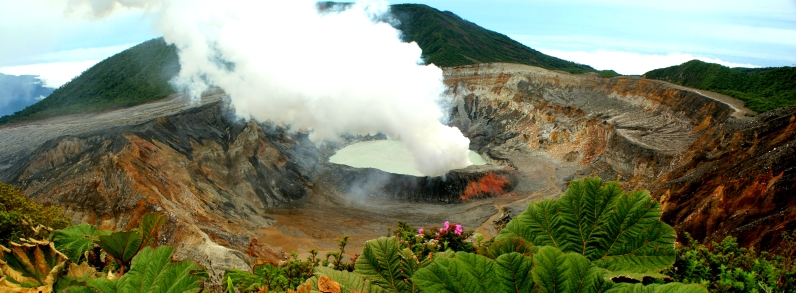 Poas crater in Costa Rica, Latin America Tour