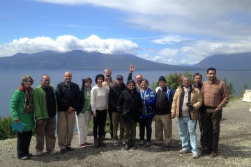 Pollina tour tourists in Patagonia, Latin America tour