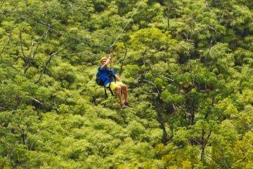 Zipline in Costa Rica forest